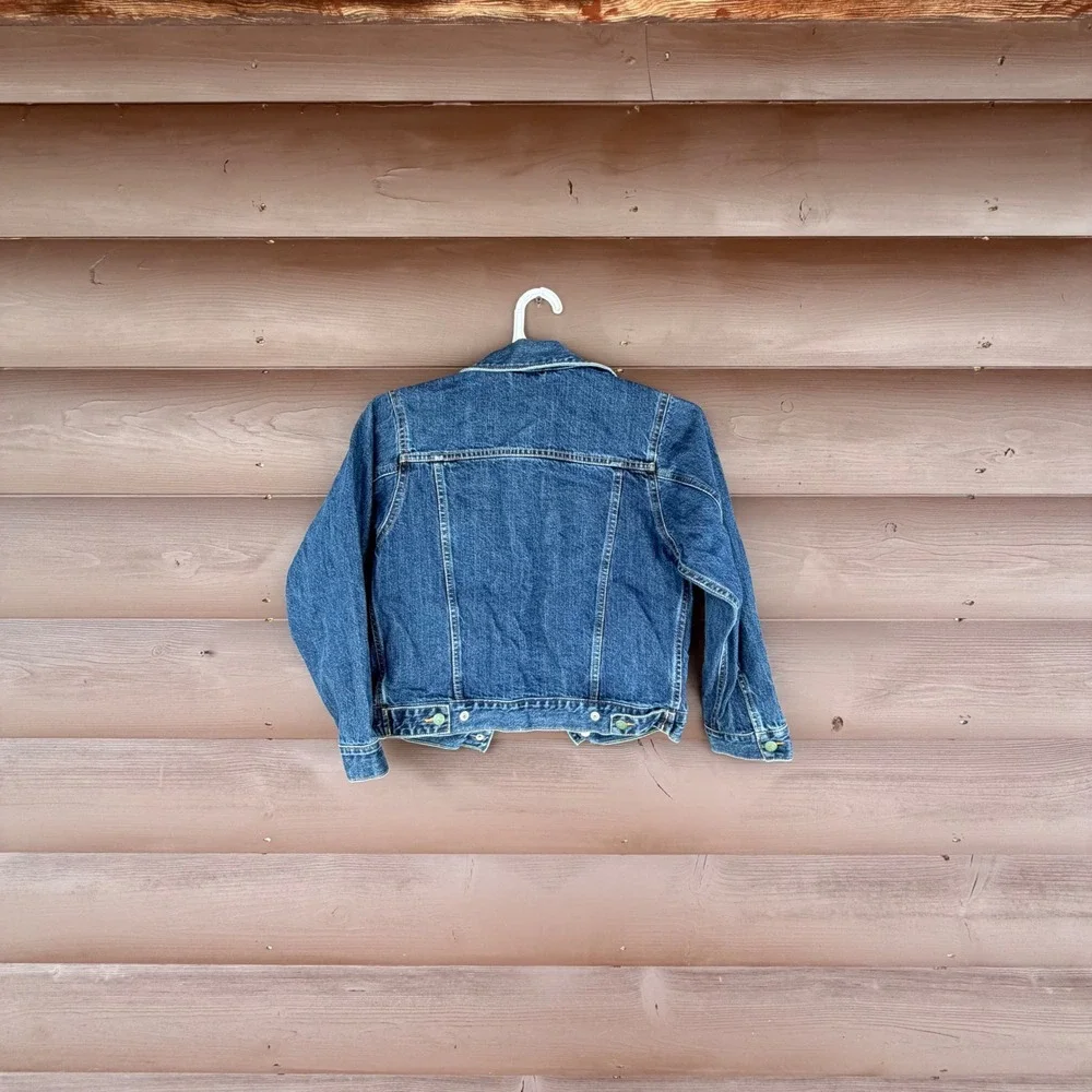 Vtg Oshkosh B'gosh Kids Denim Jacket Blue Kids Size 10 Classic Trucker Style